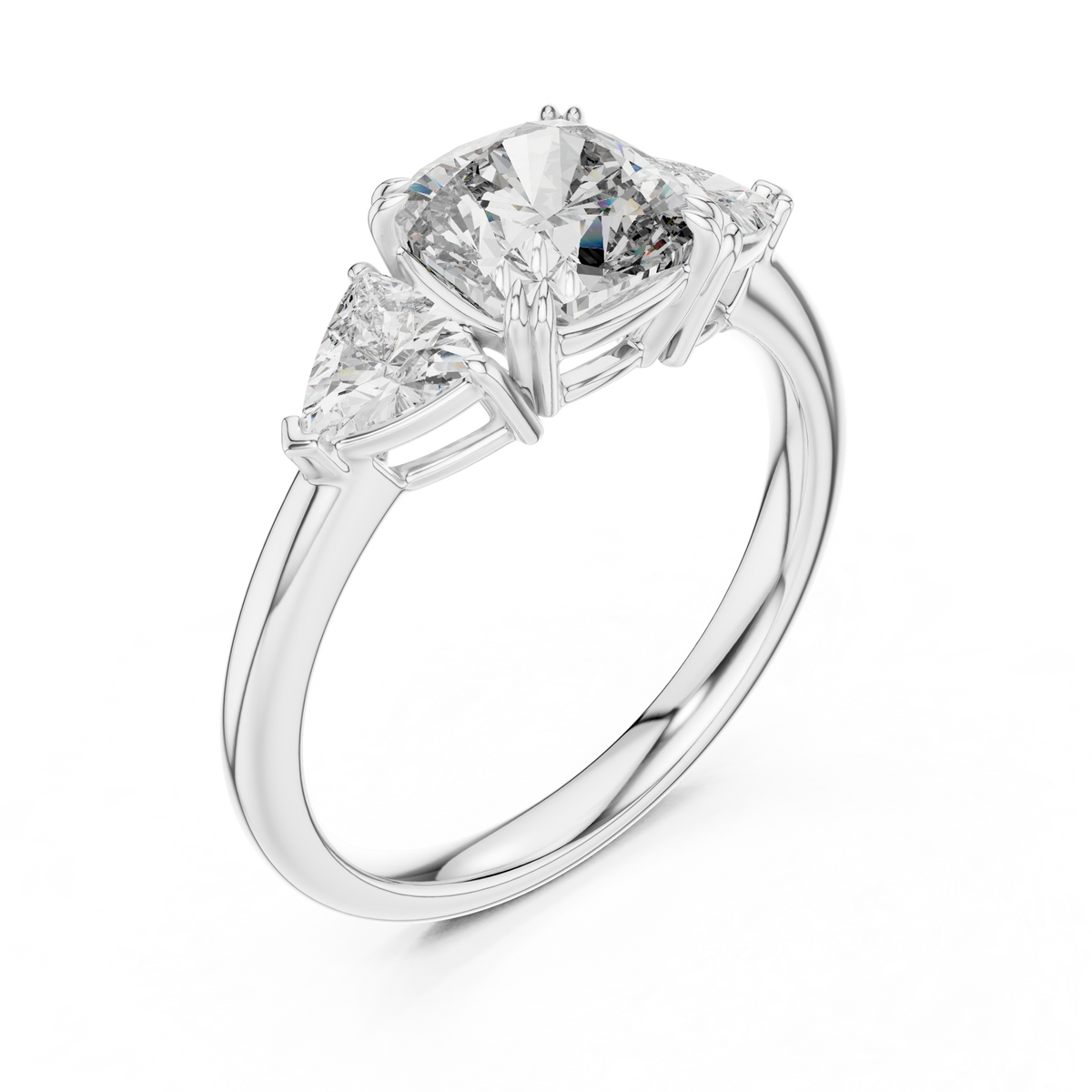 14K Gold Diamond Engagement Ring In Velvet Gift Box