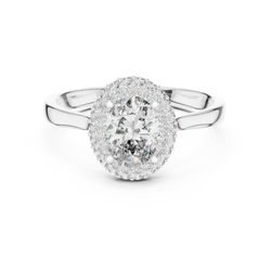 14K Gold Diamond Ring Band Hallmark Stamp Close Up
