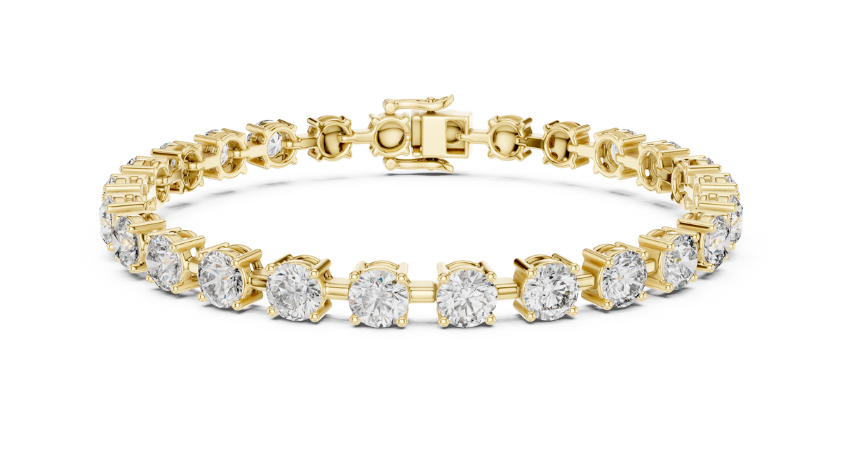 14K Gold Diamond Tennis Bracelet Length Measurement