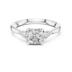 14K Gold Engagement Ring Top Down Angle