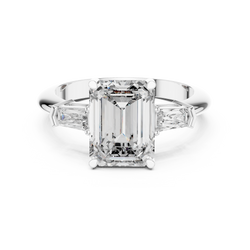14K Gold Lab Diamond Ring Collet Setting Profile