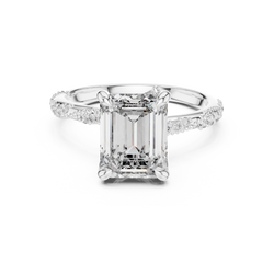 14K Gold Lab Diamond Ring Hallmark And Band Detail View