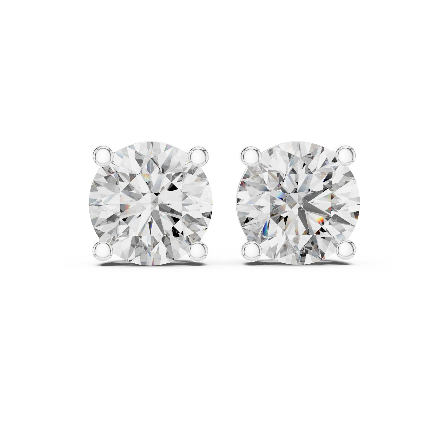 14K Gold Lab Grown Diamond Studs On Model