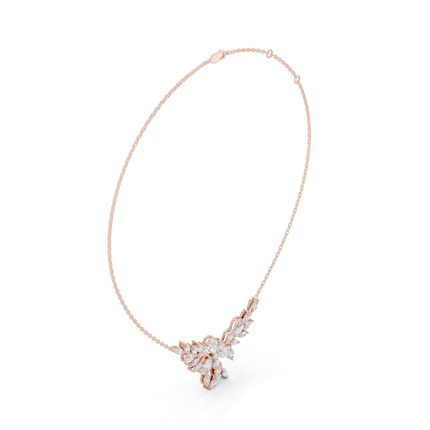 Elegant Marquise Diamond Mangal sutra | Leaf Inspired Design | Premium Wedding Jewelry Piece