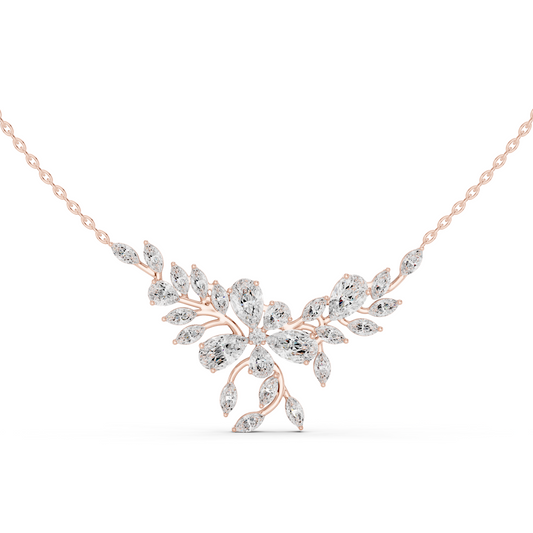 Elegant Marquise Diamond Mangal sutra | Leaf Inspired Design | Premium Wedding Jewelry Piece