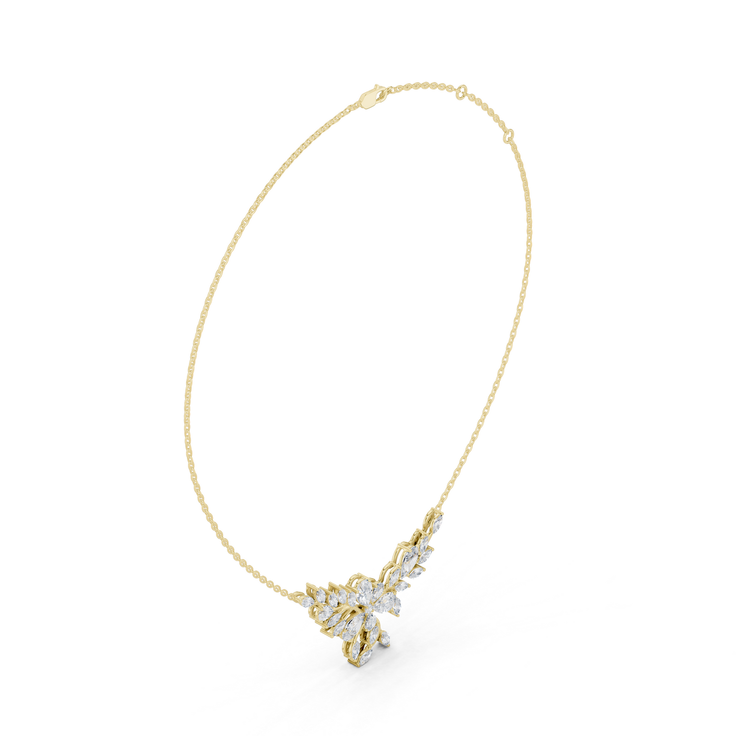 Elegant Marquise Diamond Mangal sutra | Leaf Inspired Design | Premium Wedding Jewelry Piece