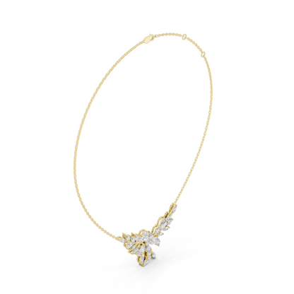 Elegant Marquise Diamond Mangal sutra | Leaf Inspired Design | Premium Wedding Jewelry Piece