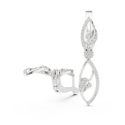 Hyper Luxe Floral Twist Diamond Drops • Gold Vine Infinity Earrings • Elite Designer Jewelry