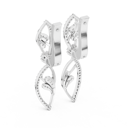 Hyper Luxe Floral Twist Diamond Drops • Gold Vine Infinity Earrings • Elite Designer Jewelry