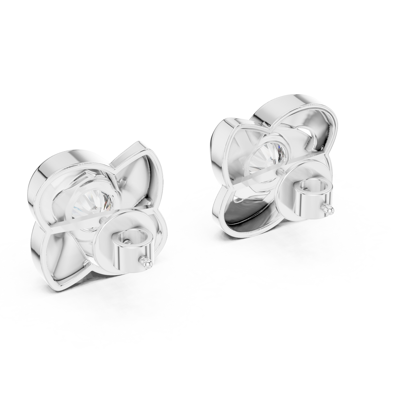 18K Gold Floral Diamond Jewelry