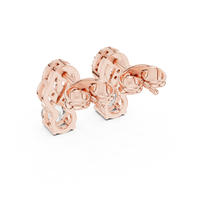 Contemporary Figure Shape Studs | Crystal Halo Inspired Earrings | Statement Luxury Gift Piece (Copy)