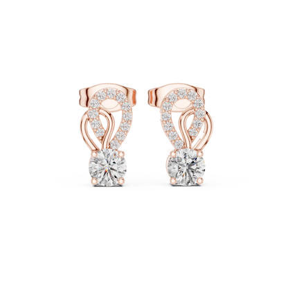 Contemporary Figure Shape Studs | Crystal Halo Inspired Earrings | Statement Luxury Gift Piece (Copy)