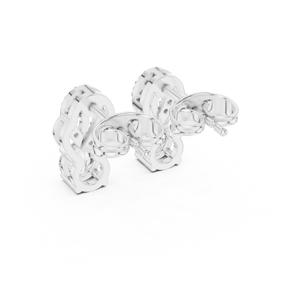 Contemporary Figure Shape Studs | Crystal Halo Inspired Earrings | Statement Luxury Gift Piece (Copy)