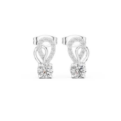 Contemporary Figure Shape Studs | Crystal Halo Inspired Earrings | Statement Luxury Gift Piece (Copy)