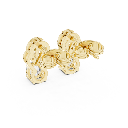 Contemporary Figure Shape Studs | Crystal Halo Inspired Earrings | Statement Luxury Gift Piece (Copy)