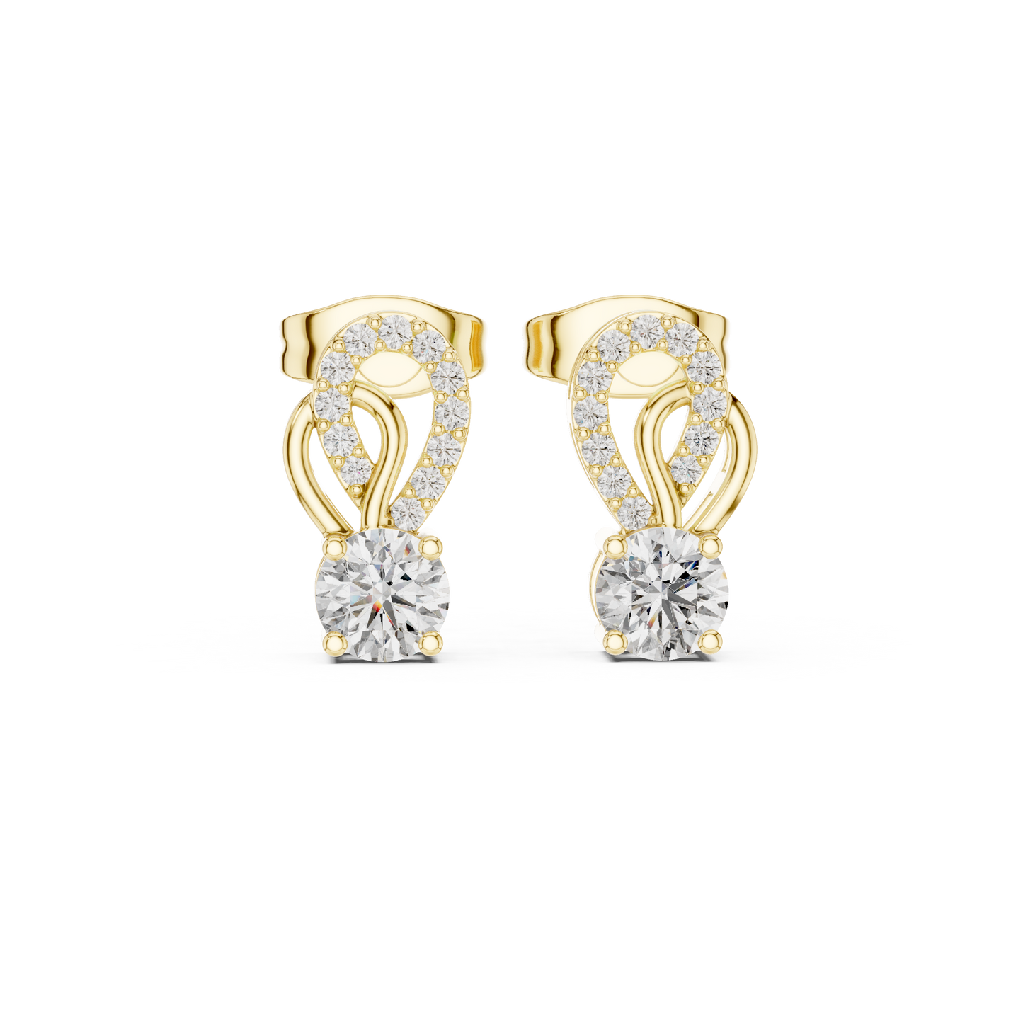 Contemporary Figure Shape Studs | Crystal Halo Inspired Earrings | Statement Luxury Gift Piece (Copy)