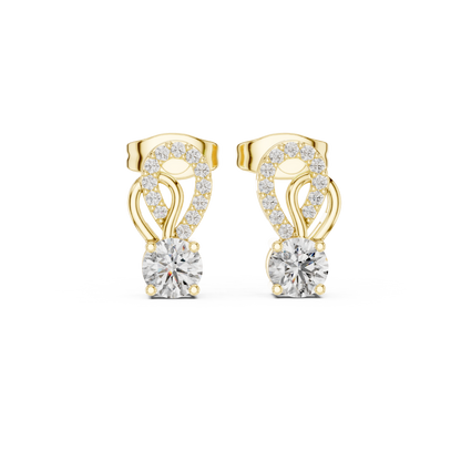 Contemporary Figure Shape Studs | Crystal Halo Inspired Earrings | Statement Luxury Gift Piece (Copy)