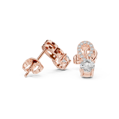 Contemporary Figure Shape Studs | Crystal Halo Inspired Earrings | Statement Luxury Gift Piece (Copy)