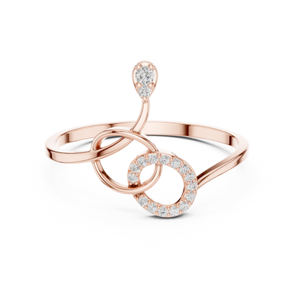Dainty Infinity Circle Ring – Delicate Sparkling Gift for Her - Floating Circles Ring - Birthday Surprise