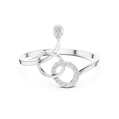 Dainty Infinity Circle Ring – Delicate Sparkling Gift for Her - Floating Circles Ring - Birthday Surprise