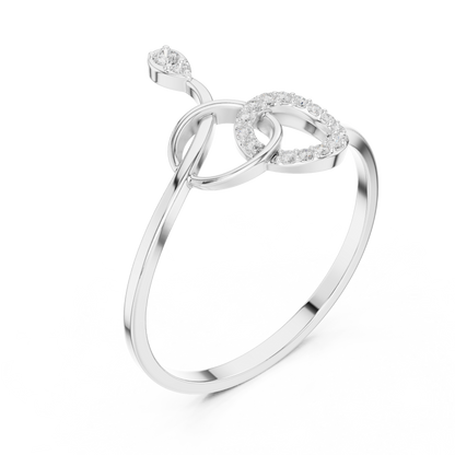 Dainty Infinity Circle Ring – Delicate Sparkling Gift for Her - Floating Circles Ring - Birthday Surprise