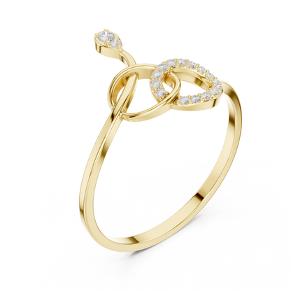 Dainty Infinity Circle Ring – Delicate Sparkling Gift for Her - Floating Circles Ring - Birthday Surprise