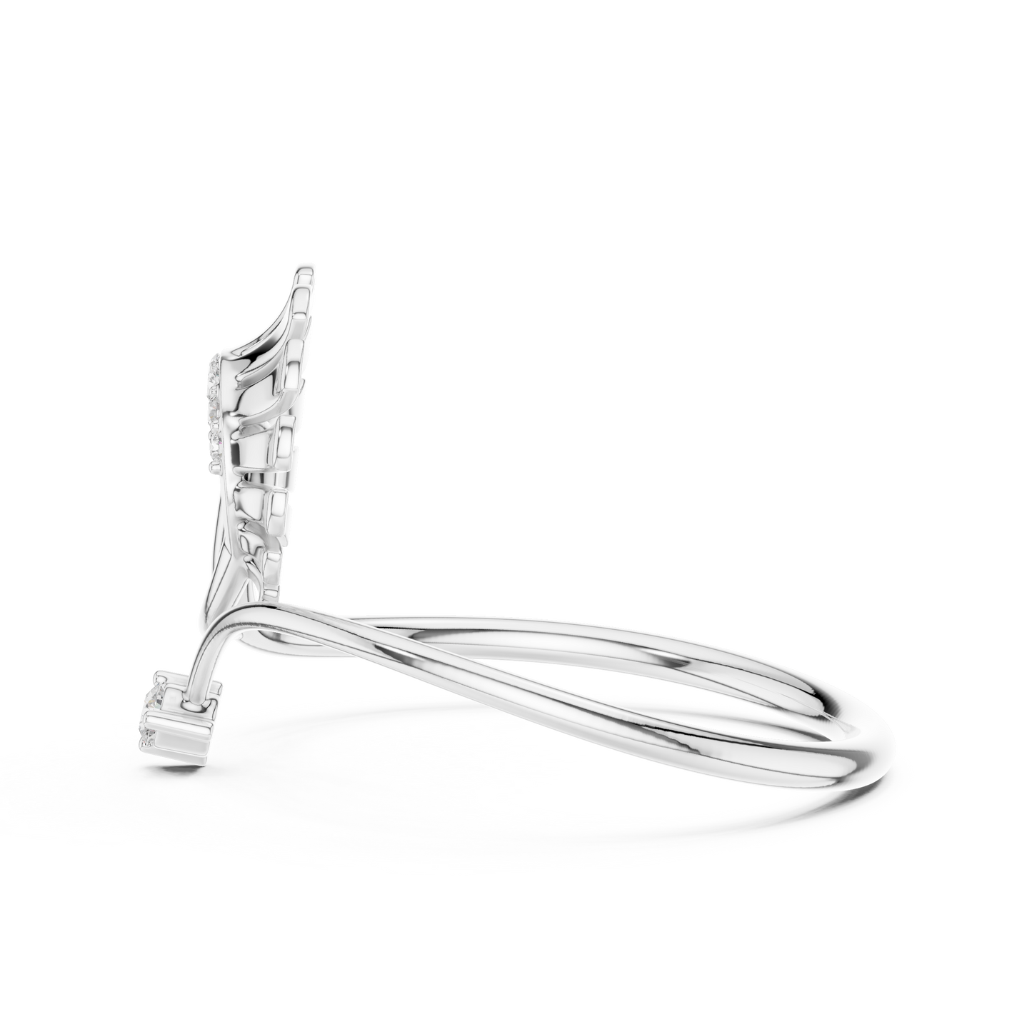 infinity Curve Sunbeam Ring Elegant Gold Modern Diamond Gift - WavyPetal Sun flare  Ring Romantic