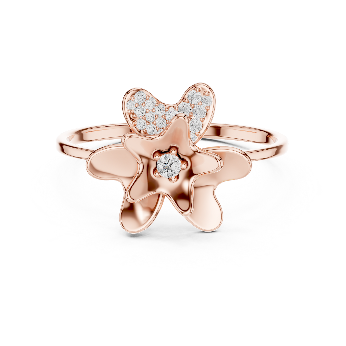 Lotus Bloom Minimalist Band | Dainty Floral Jewelry Gift Women - Enchant Flower Timeless Gold Style