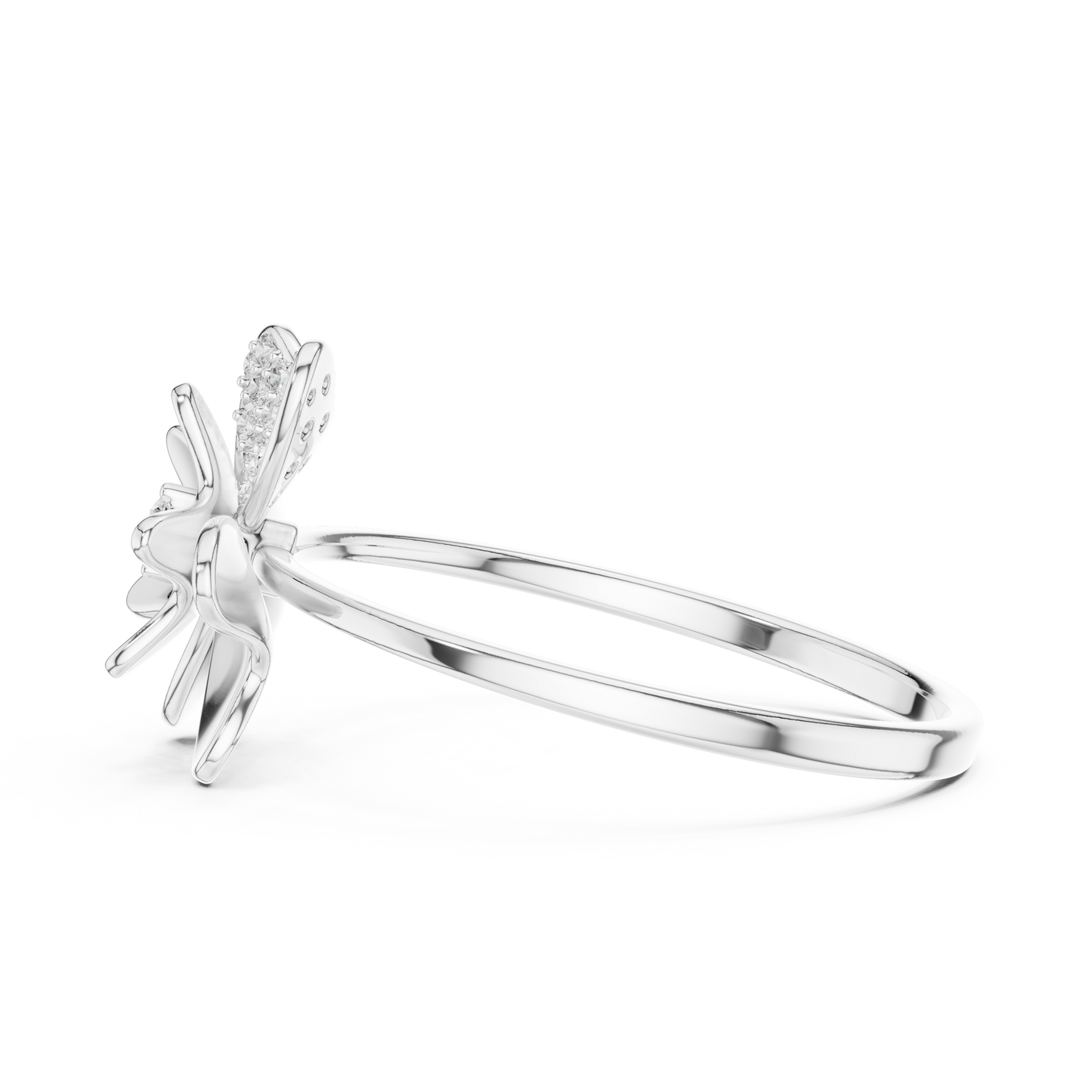 Lotus Bloom Minimalist Band | Dainty Floral Jewelry Gift Women - Enchant Flower Timeless Gold Style