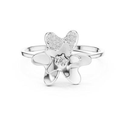 Lotus Bloom Minimalist Band | Dainty Floral Jewelry Gift Women - Enchant Flower Timeless Gold Style