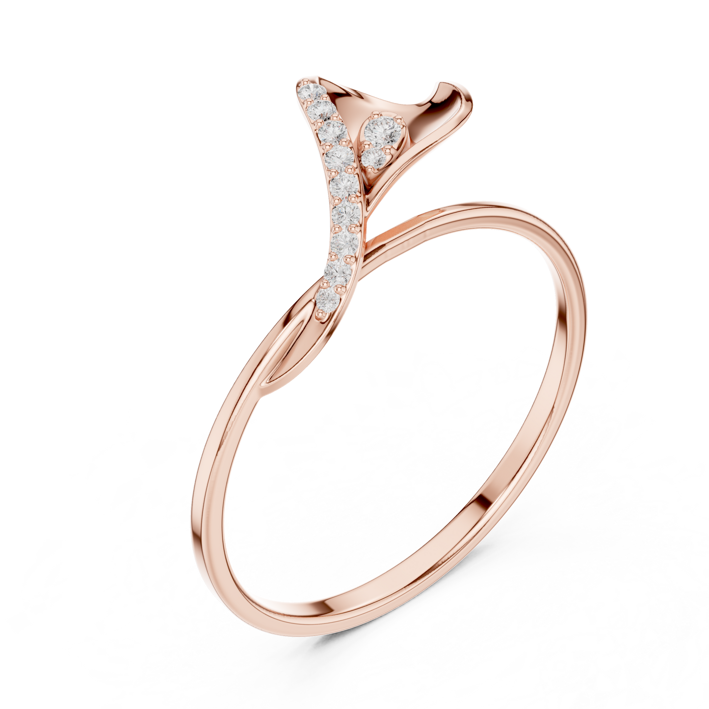 Pure Heart Diamond Band | Minimalist Fine Gold Elegance | Timeless Promise Engagement Ring For Her