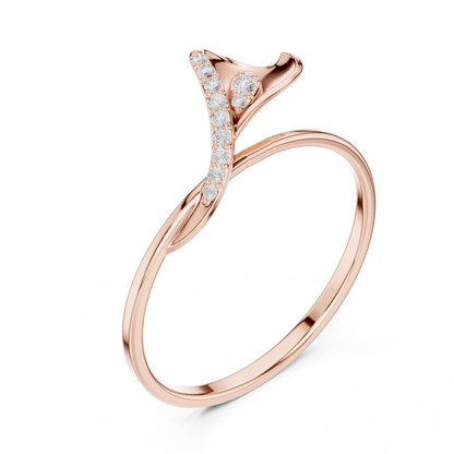 Pure Heart Diamond Band | Minimalist Fine Gold Elegance | Timeless Promise Engagement Ring For Her