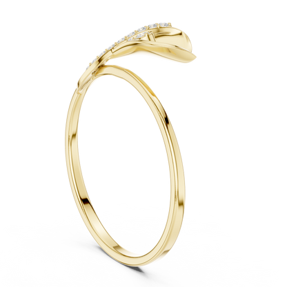 Pure Heart Diamond Band | Minimalist Fine Gold Elegance | Timeless Promise Engagement Ring For Her