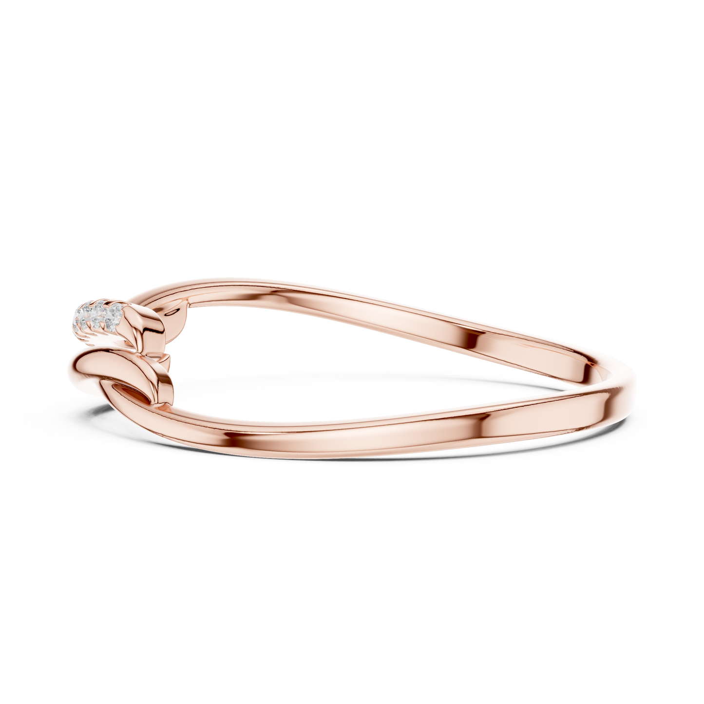 Modern elegance timeless ring - smooth curves radiant brilliance - perfect symbol of endless bond