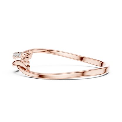 Modern elegance timeless ring - smooth curves radiant brilliance - perfect symbol of endless bond