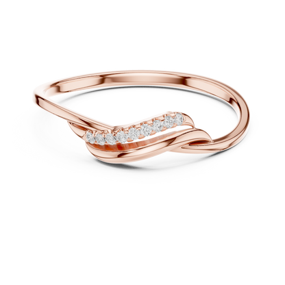 Modern elegance timeless ring - smooth curves radiant brilliance - perfect symbol of endless bond