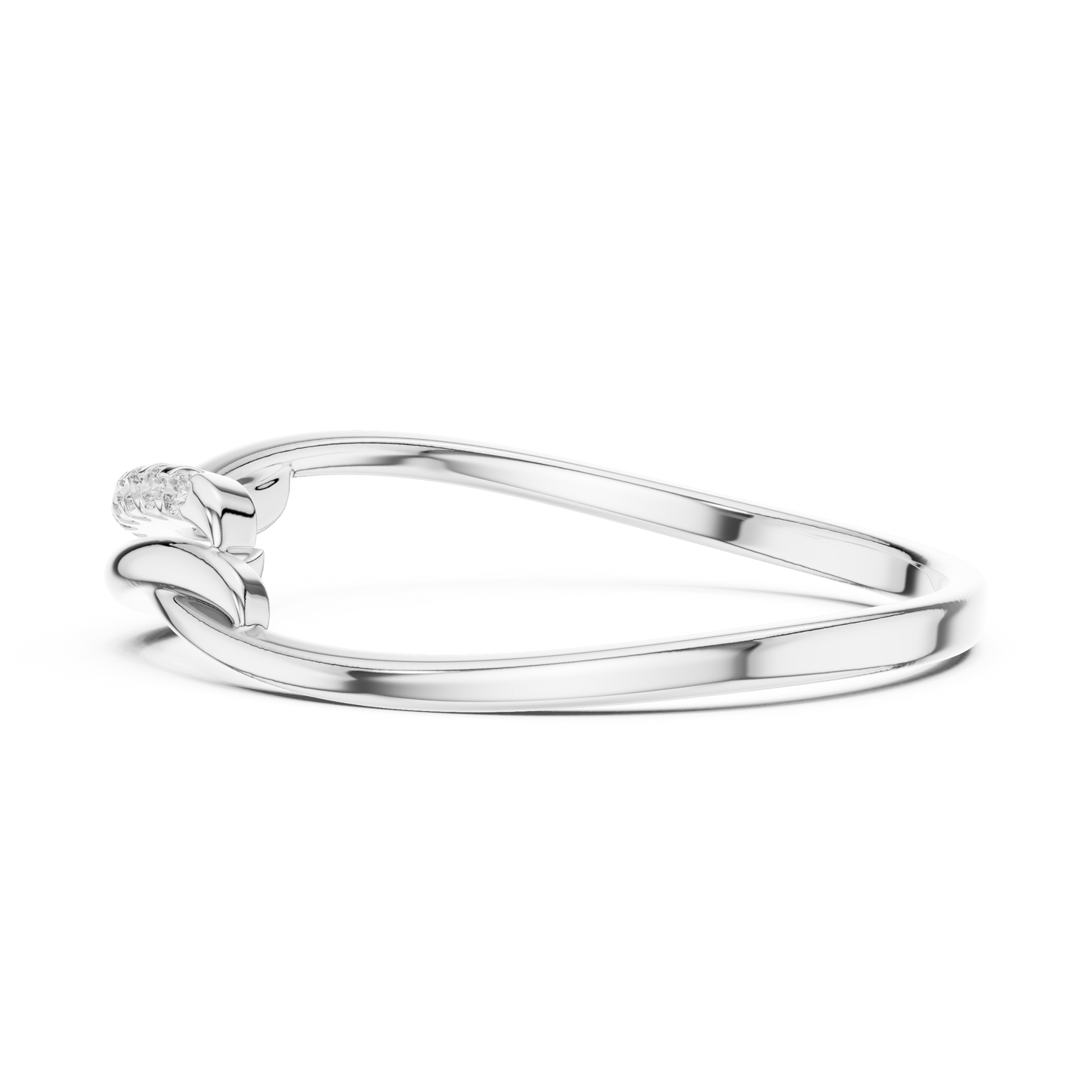 Modern elegance timeless ring - smooth curves radiant brilliance - perfect symbol of endless bond