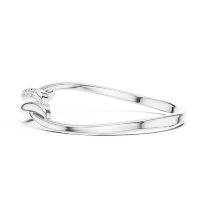 Modern elegance timeless ring - smooth curves radiant brilliance - perfect symbol of endless bond
