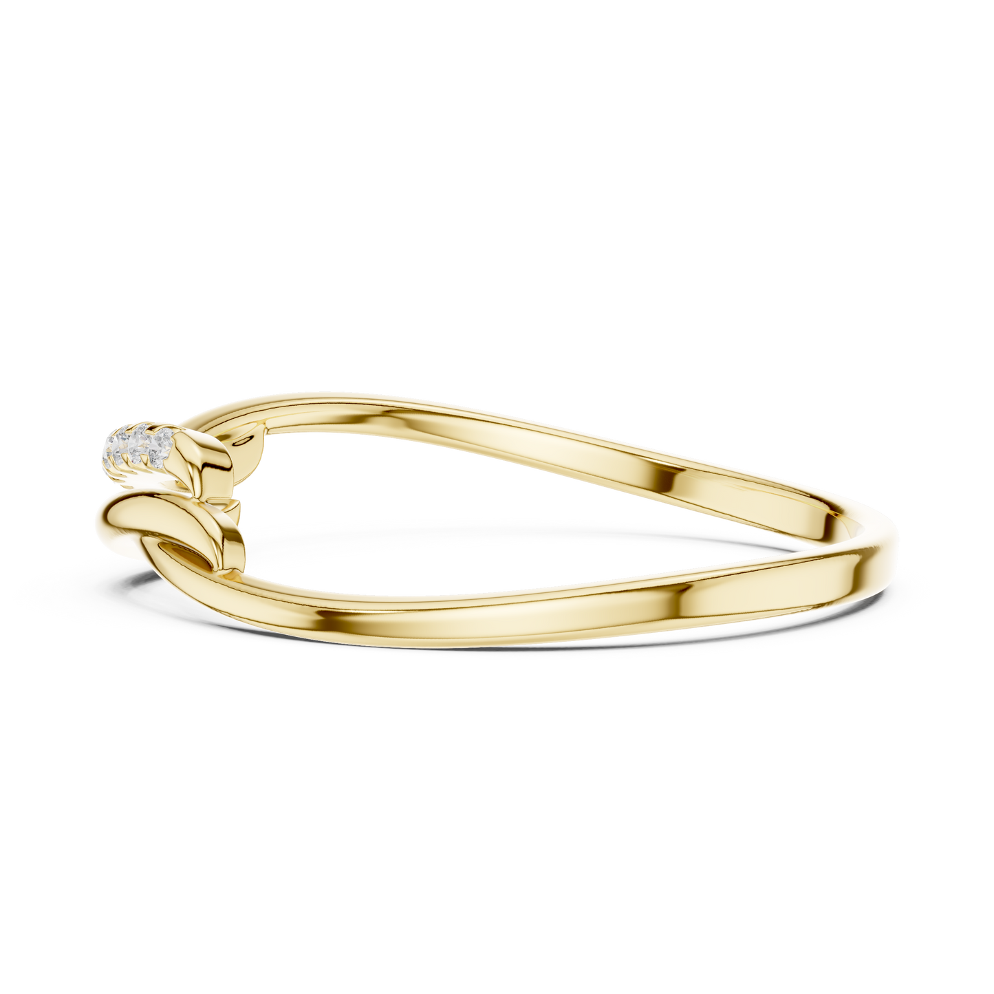 Modern elegance timeless ring - smooth curves radiant brilliance - perfect symbol of endless bond
