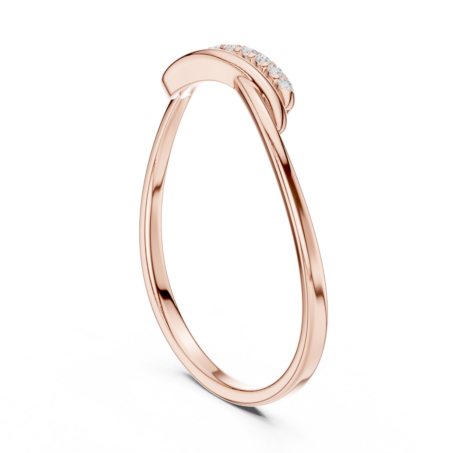 Modern elegance timeless ring - smooth curves radiant brilliance - perfect symbol of endless bond