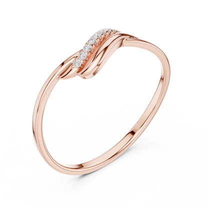 Modern elegance timeless ring - smooth curves radiant brilliance - perfect symbol of endless bond