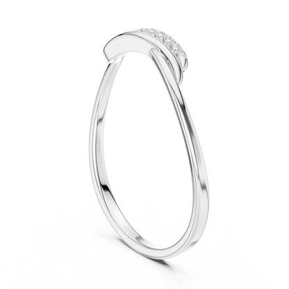 Modern elegance timeless ring - smooth curves radiant brilliance - perfect symbol of endless bond