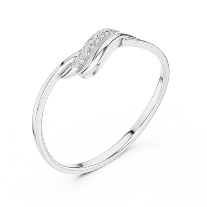 Modern elegance timeless ring - smooth curves radiant brilliance - perfect symbol of endless bond