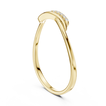 Modern elegance timeless ring - smooth curves radiant brilliance - perfect symbol of endless bond