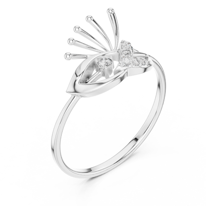 Evil Eye Diamond Ring | Luxury Silver Gold Plated Statement Jewelry | Protective Designer Engagement Fashion Ring