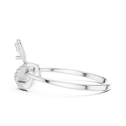 Evil Eye Diamond Ring | Luxury Silver Gold Plated Statement Jewelry | Protective Designer Engagement Fashion Ring