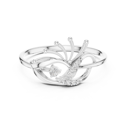 Evil Eye Diamond Ring | Luxury Silver Gold Plated Statement Jewelry | Protective Designer Engagement Fashion Ring