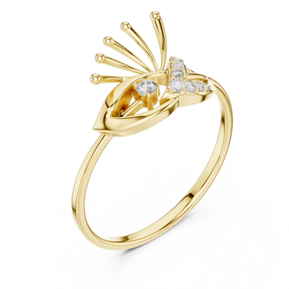 Evil Eye Diamond Ring | Luxury Silver Gold Plated Statement Jewelry | Protective Designer Engagement Fashion Ring