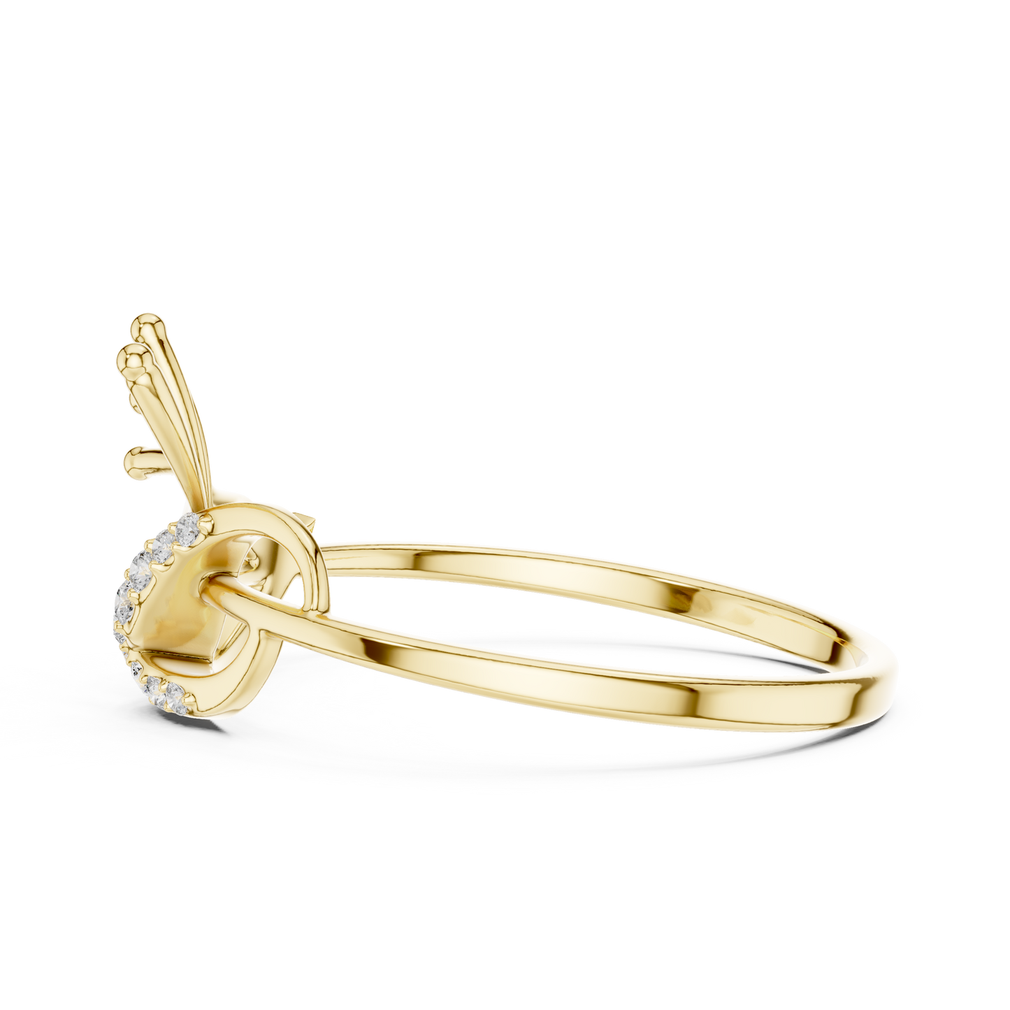 Evil Eye Diamond Ring | Luxury Silver Gold Plated Statement Jewelry | Protective Designer Engagement Fashion Ring