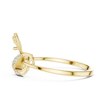 Evil Eye Diamond Ring | Luxury Silver Gold Plated Statement Jewelry | Protective Designer Engagement Fashion Ring